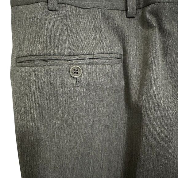 Brooks Brothers Gray Dress Pants Smooth Wool Cuffed Pleated Gray Mens 36 x 30.5 - Picture 13 of 15
